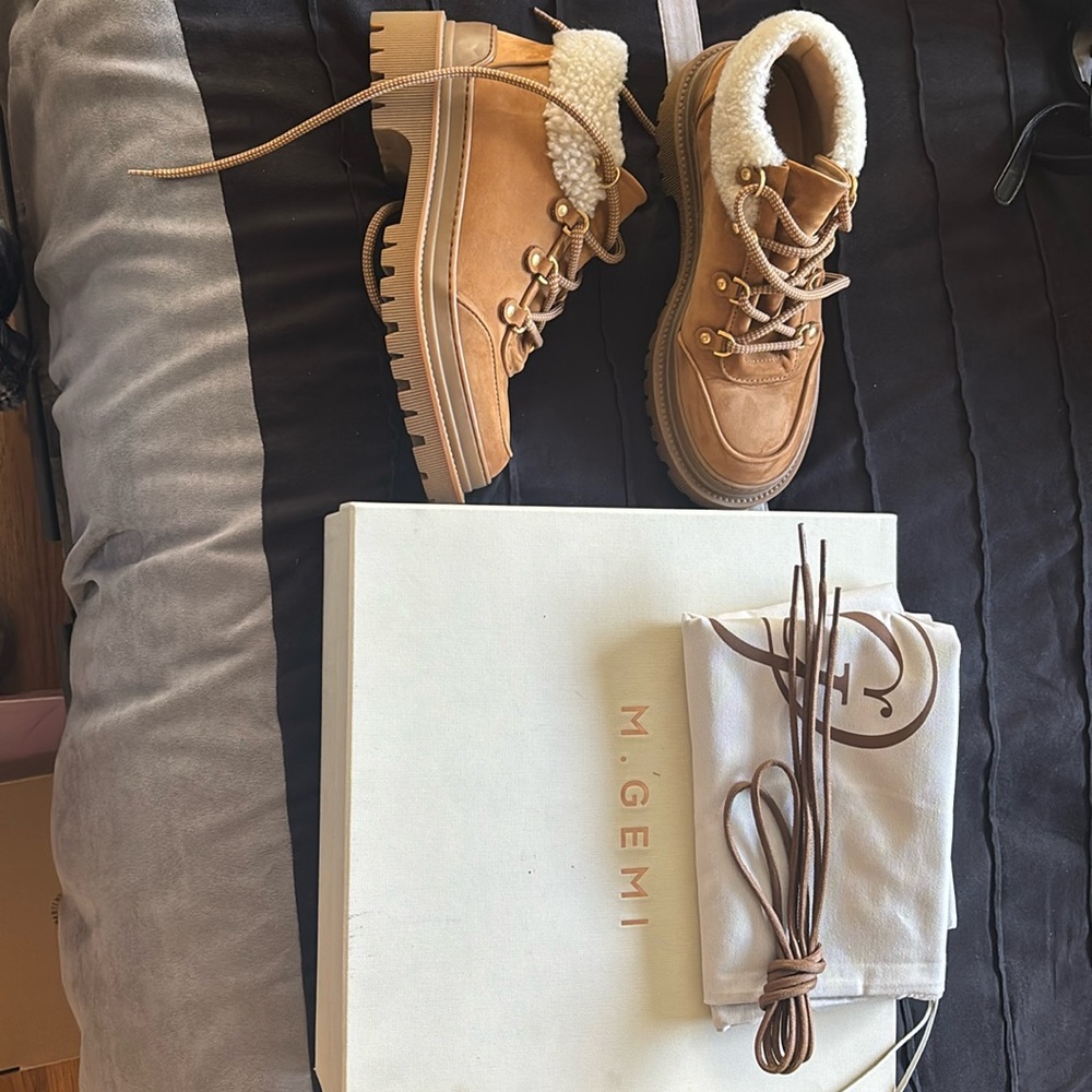 M. Gemi Alpi Tan Suede Weather Short Boot Size 39